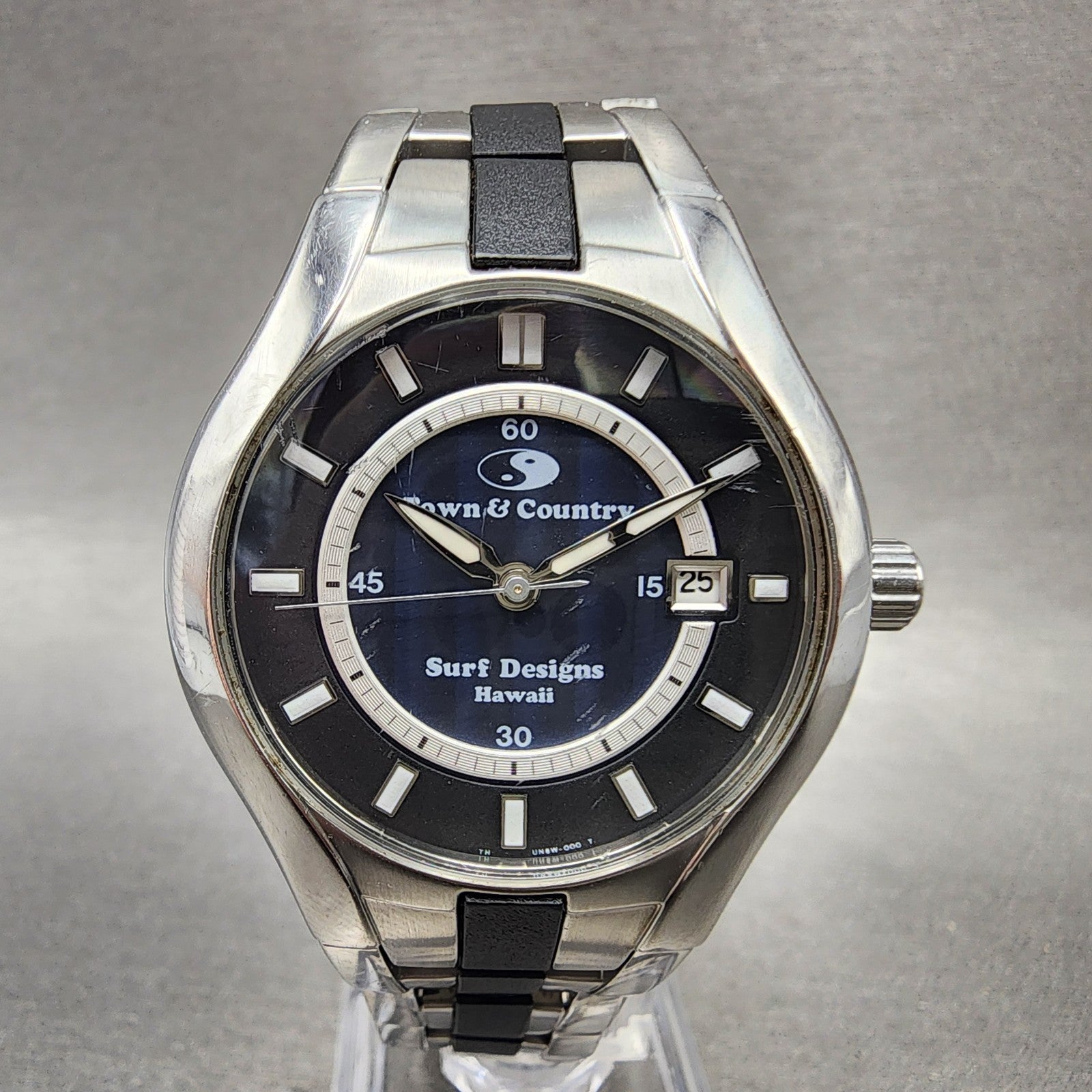 Orient Town & Country Surf Design Watch Women 36mm Black Dial Steel Date New Bat0