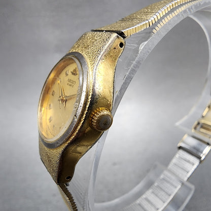 Seiko Watch Women 20mm Champagne Dial Gold Tone Round 8Y210020 New Battery2
