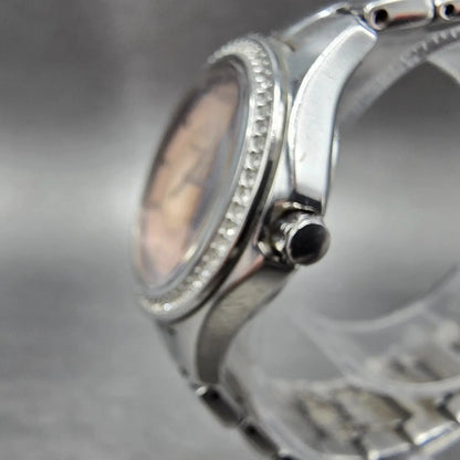 Citizen Silhouette Eco-Drive Watch Women 29mm Pink Dial Steel Date FE1140-86X3