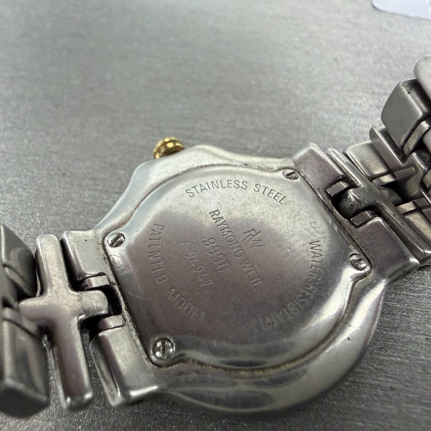 Raymond Weil Parsifal Watch Women 27mm White Dial Two Tone Date READ New battery9