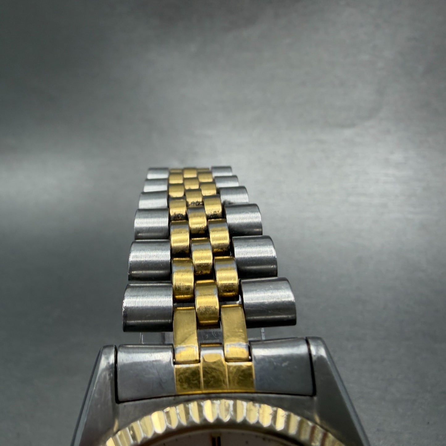 Seiko SQ President Watch Men 36mm Silver Dial Two Tone Daydate Round New Battery4