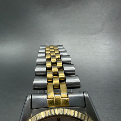 Seiko SQ President Watch Men 36mm Silver Dial Two Tone Daydate Round New Battery4
