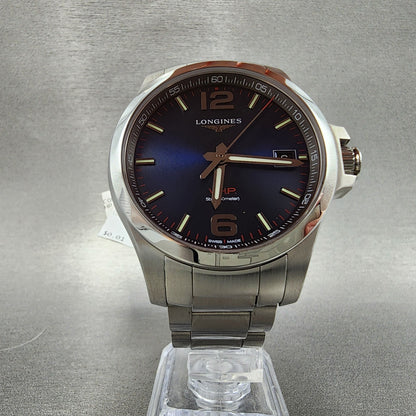 Longines VHP Watch Men 42mm Blue Dial Steel Date Round L3.726.4.96.6 New Battery5
