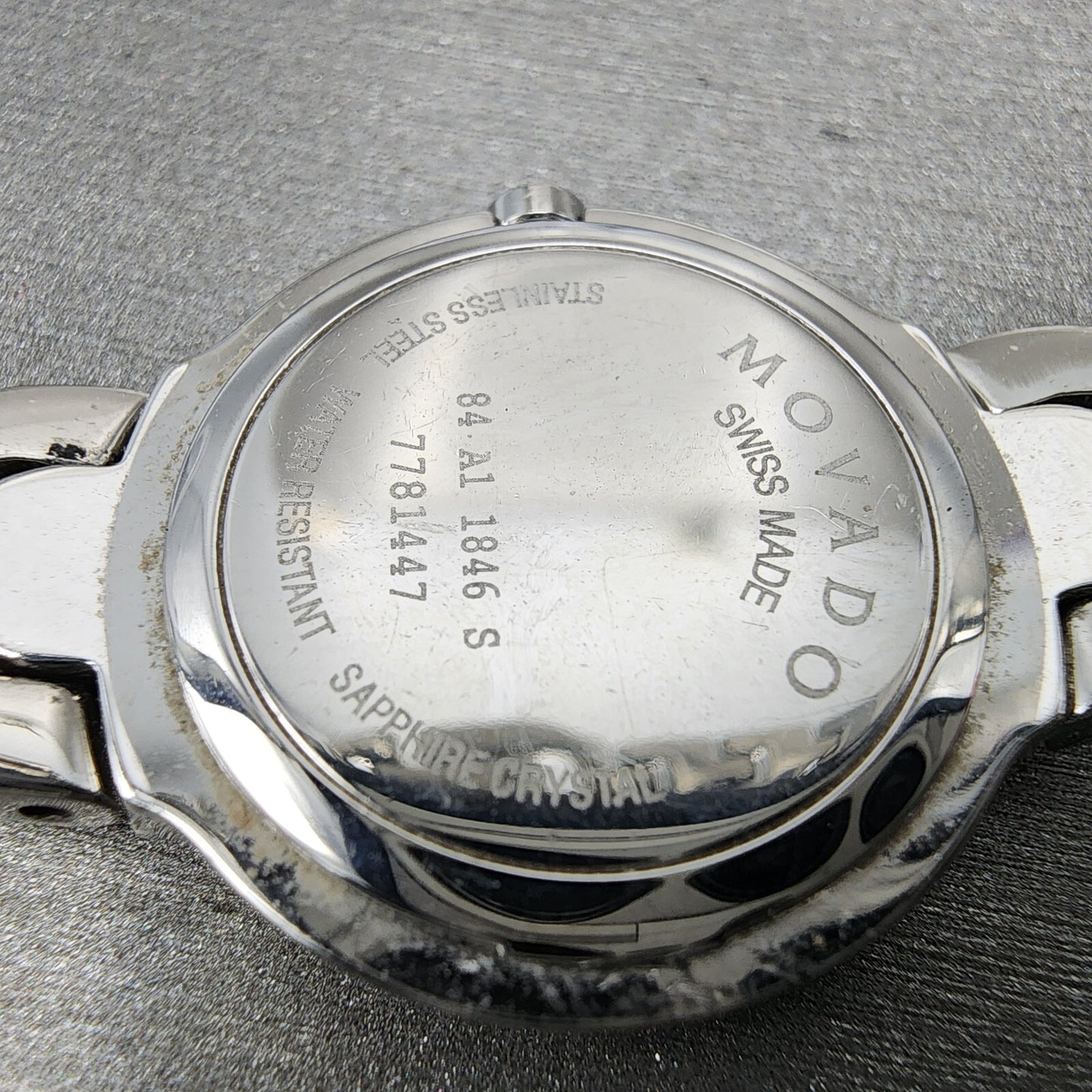 Movado Kara Watch Women 24m Blue Dial Steel Diamond Accent 84A11846 New Batt9