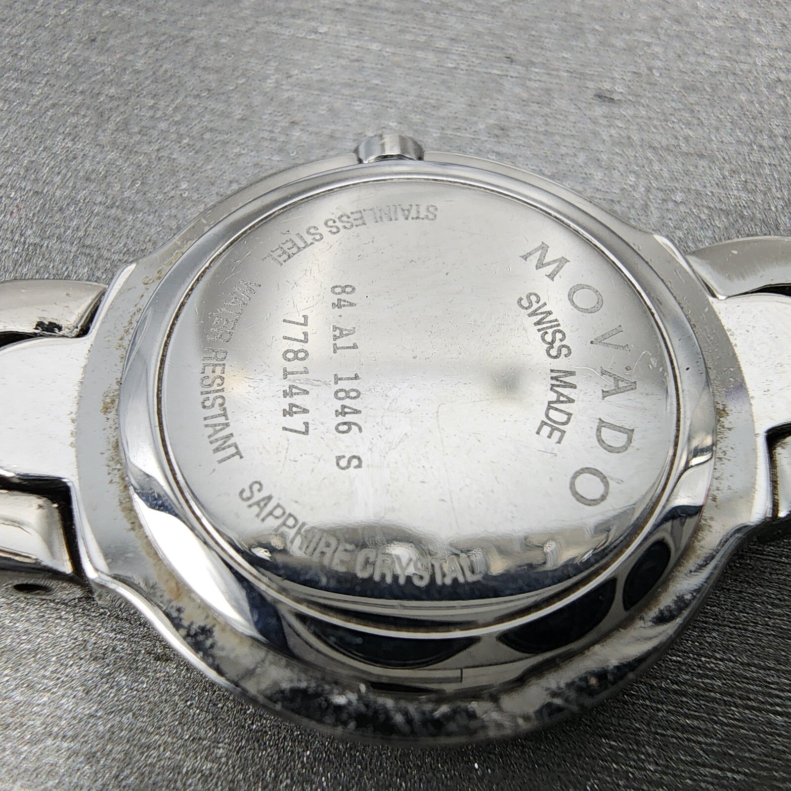 Movado Kara Watch Women 24m Blue Dial Steel Diamond Accent 84A11846 New Batt9