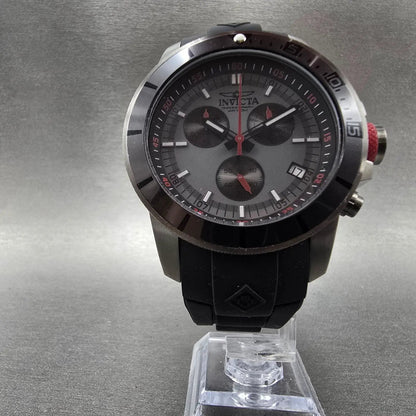 Invicta Pro Diver Chronograph Watch Men 46mm Gray Dial Black Tone 11745 New Batt7