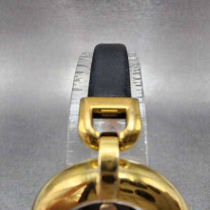 Movado Vivo Watch Women 28mm Black Dial Gold Tone Round 88 A1 1701 New Battery