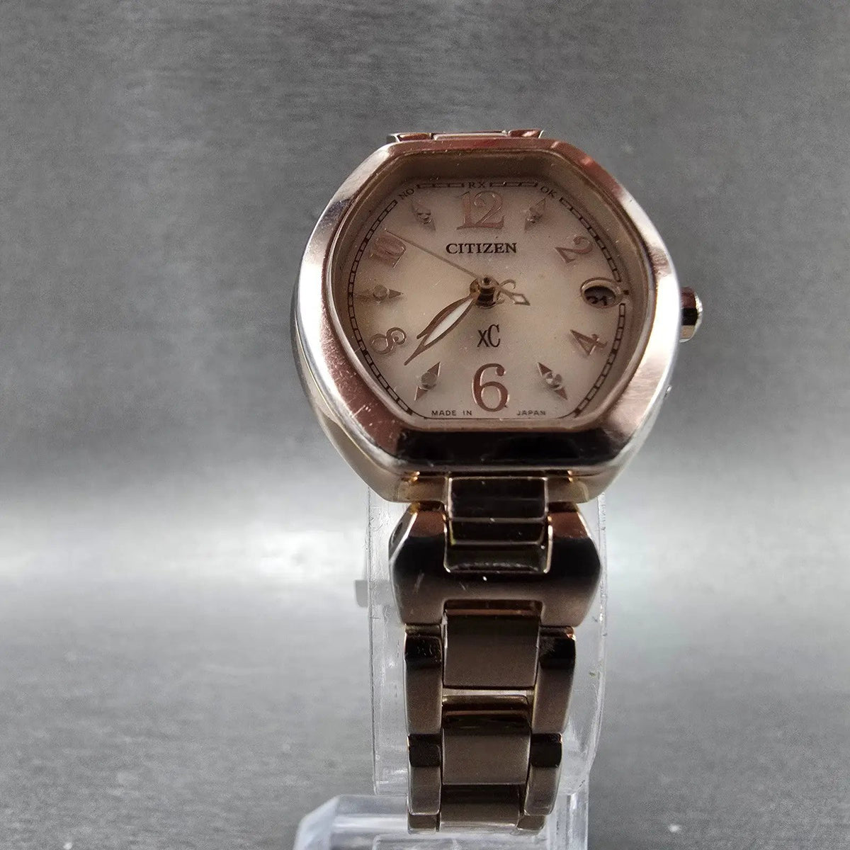 Citizen Eco-Drive XC Watch Women 23mm Cream Dial Rose Gold Date H058-T0191 PARTS6