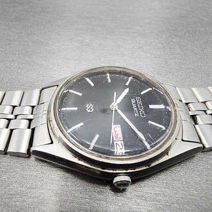 Seiko SQ Watch Men 34mm Blue Dial Steel Daydate Round 81236060 PARTS4
