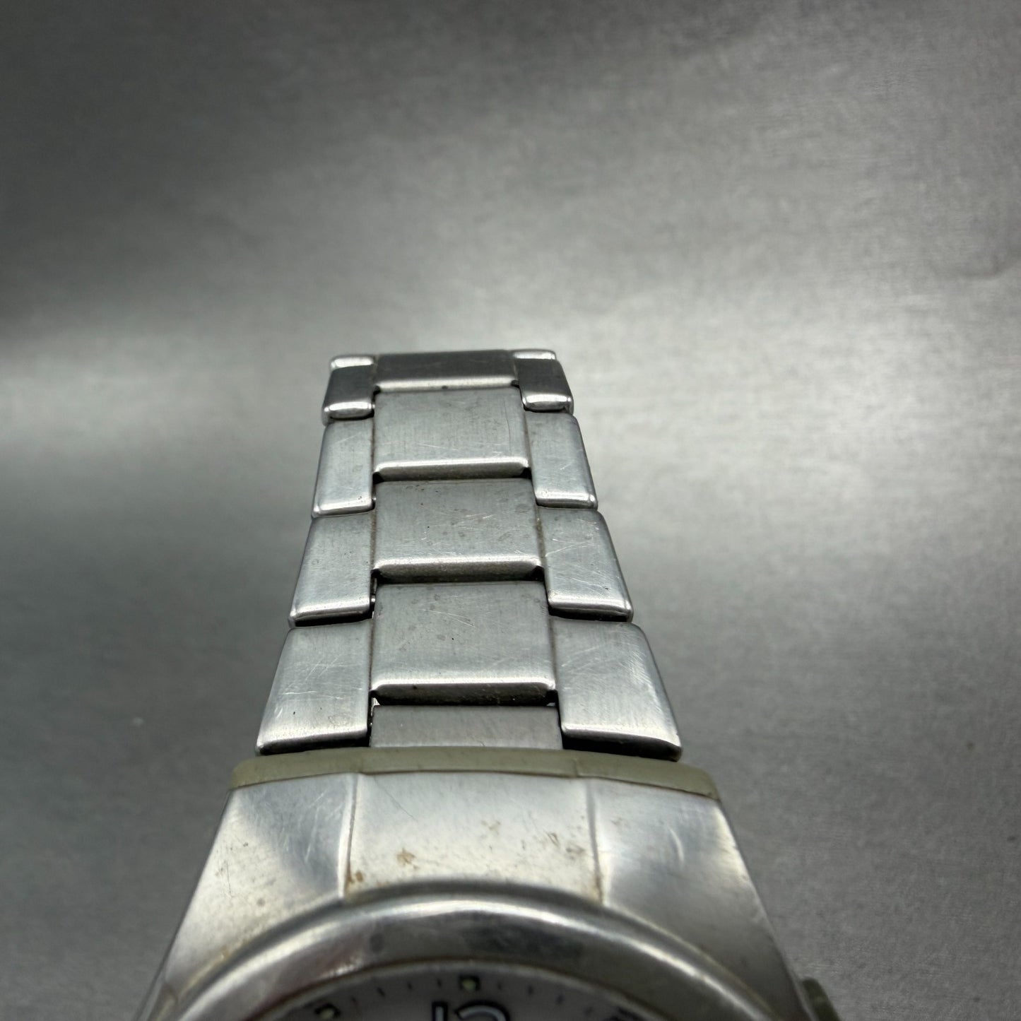 Casio Wave Ceptor Solar Watch Men 41mm White Dial Analog Digital Steel Runs ABC4