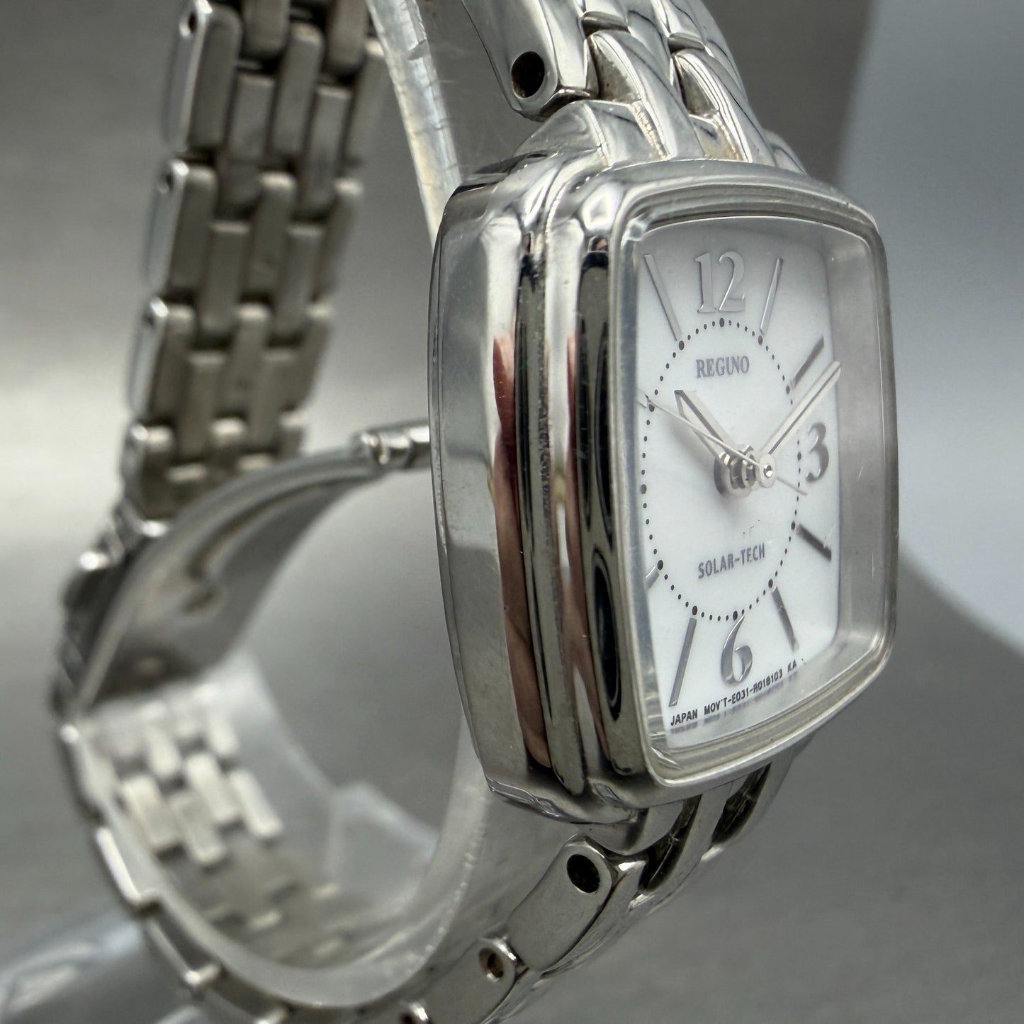 Citizen Reguno Solar Watch Women 23mm White Dial Silver Tone E031-R005288 Runs3
