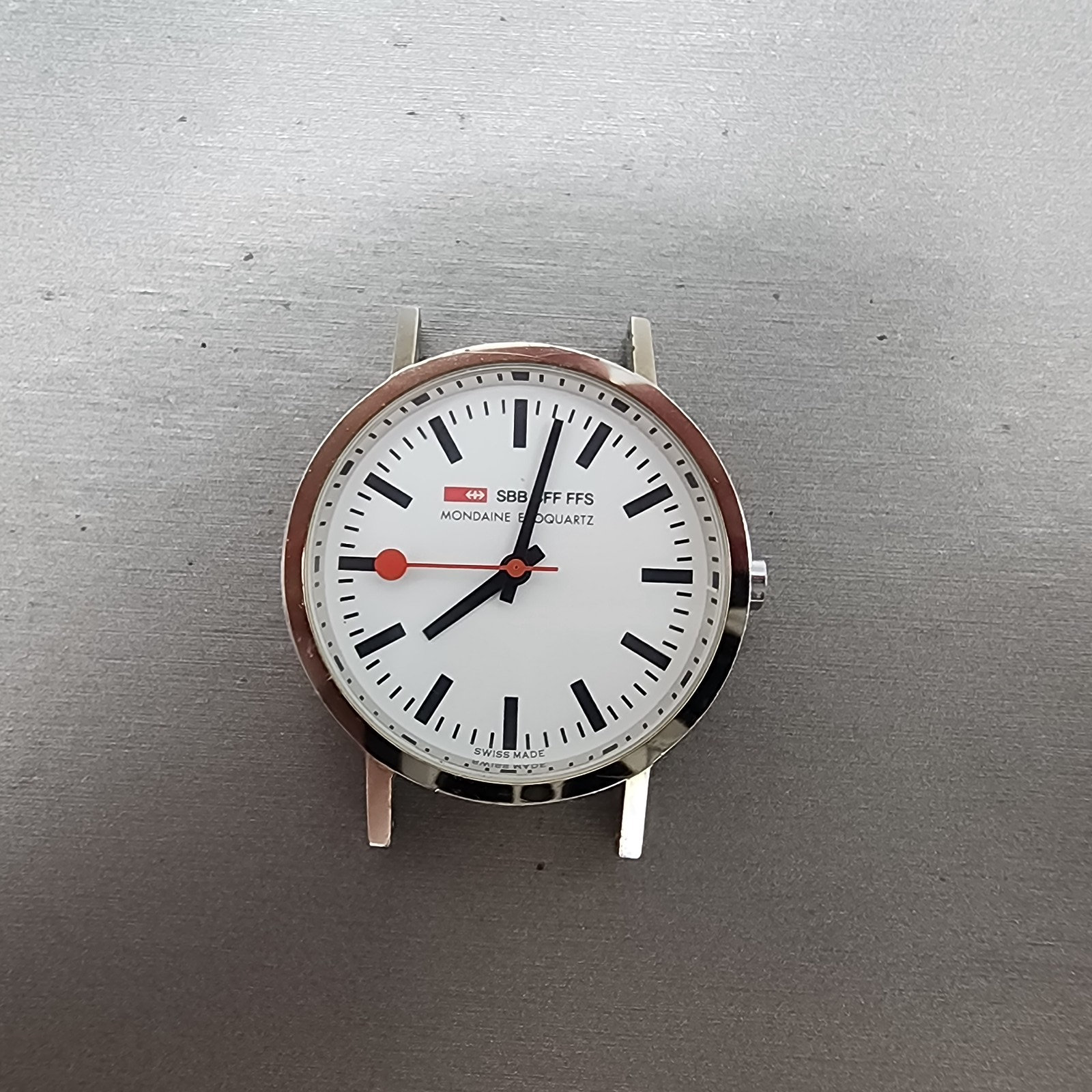 Mondaine Ecoquartz Watch Women 33mm White Dial Silver Tone Round PARTS0