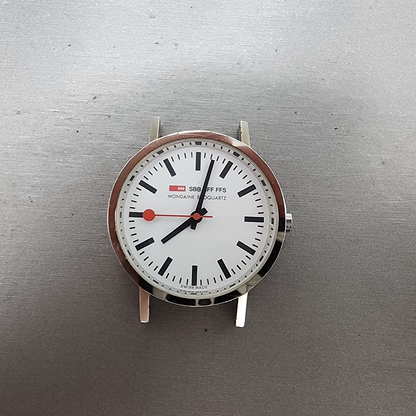 Mondaine Ecoquartz Watch Women 33mm White Dial Silver Tone Round PARTS0