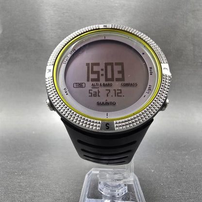 Suunto Core Light Green Watch Men 50mm Black Silver Alti Baro Compass New Batt5