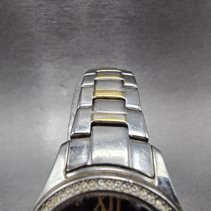 Citizen Eco-Drive Silhouette Crystal Watch Women 30mm Black Dial Two Tone Date6