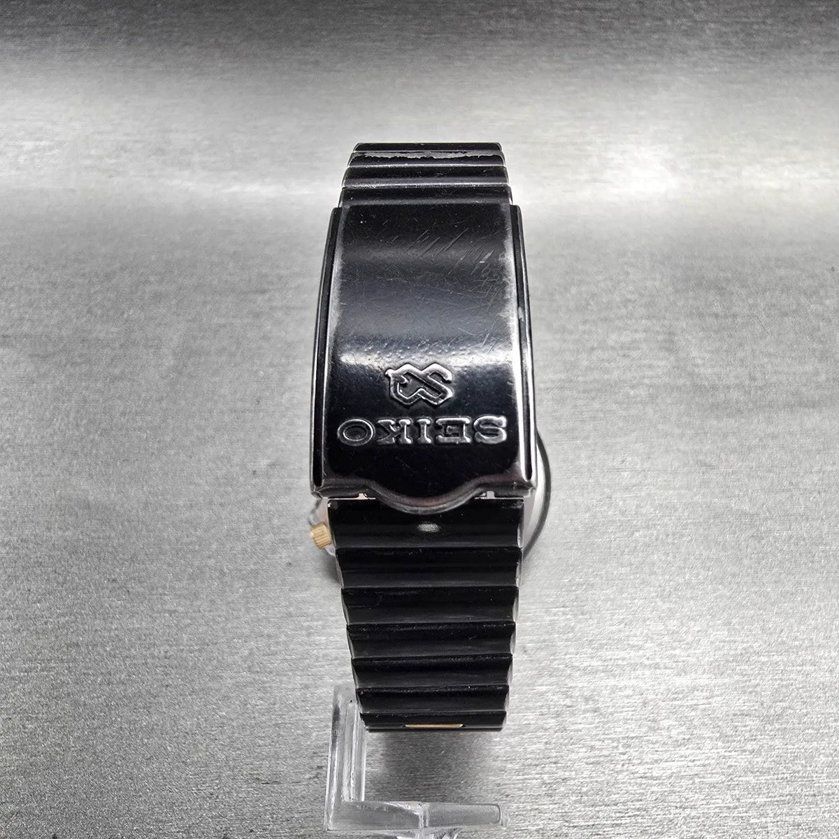 Seiko Sports 150 Watch Men 36mm Black Dial Two Tone Daydate 5H23-7029 New Batt J7