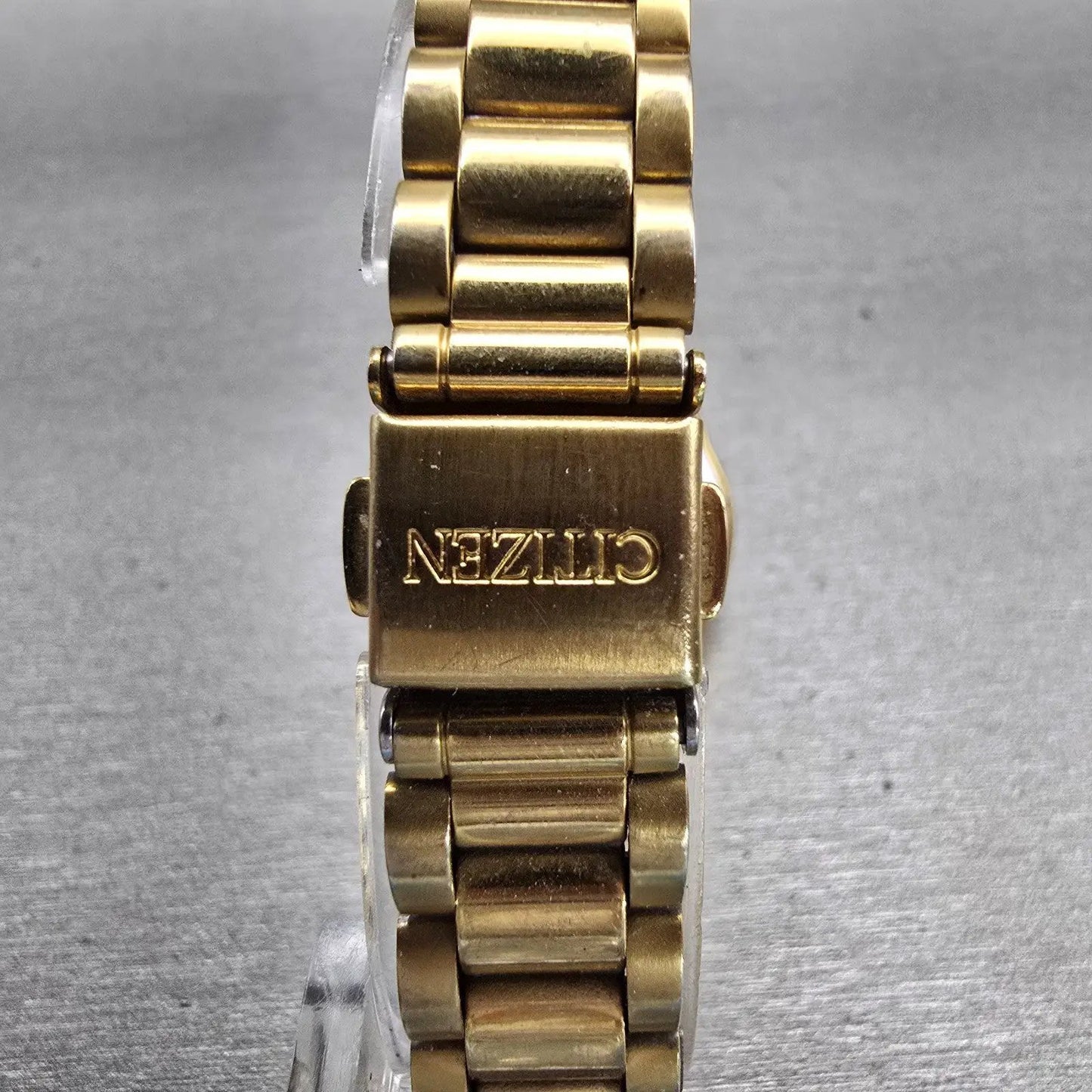 Citizen Watch Women 26mm MOP Dial Gold Tone Gemmed Date 1012-S075688 New Battery7