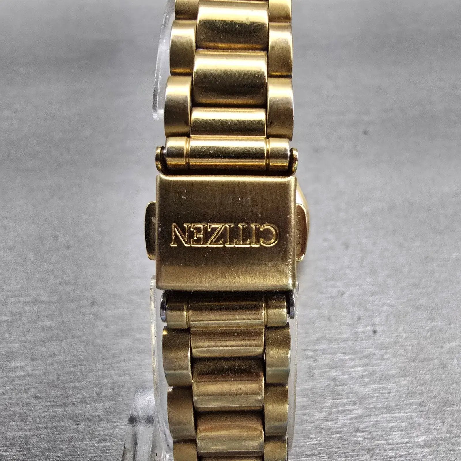 Citizen Watch Women 26mm MOP Dial Gold Tone Gemmed Date 1012-S075688 New Battery7