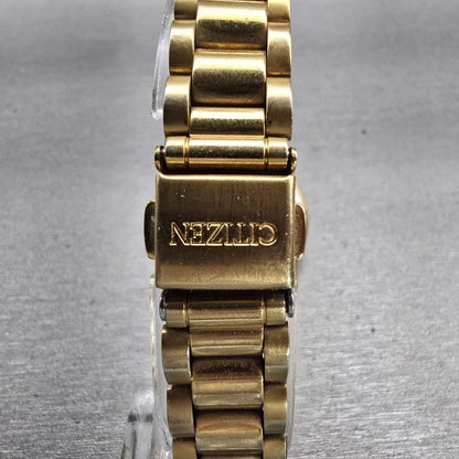 Citizen Watch Women 26mm MOP Dial Gold Tone Gemmed Date 1012-S075688 New Battery7