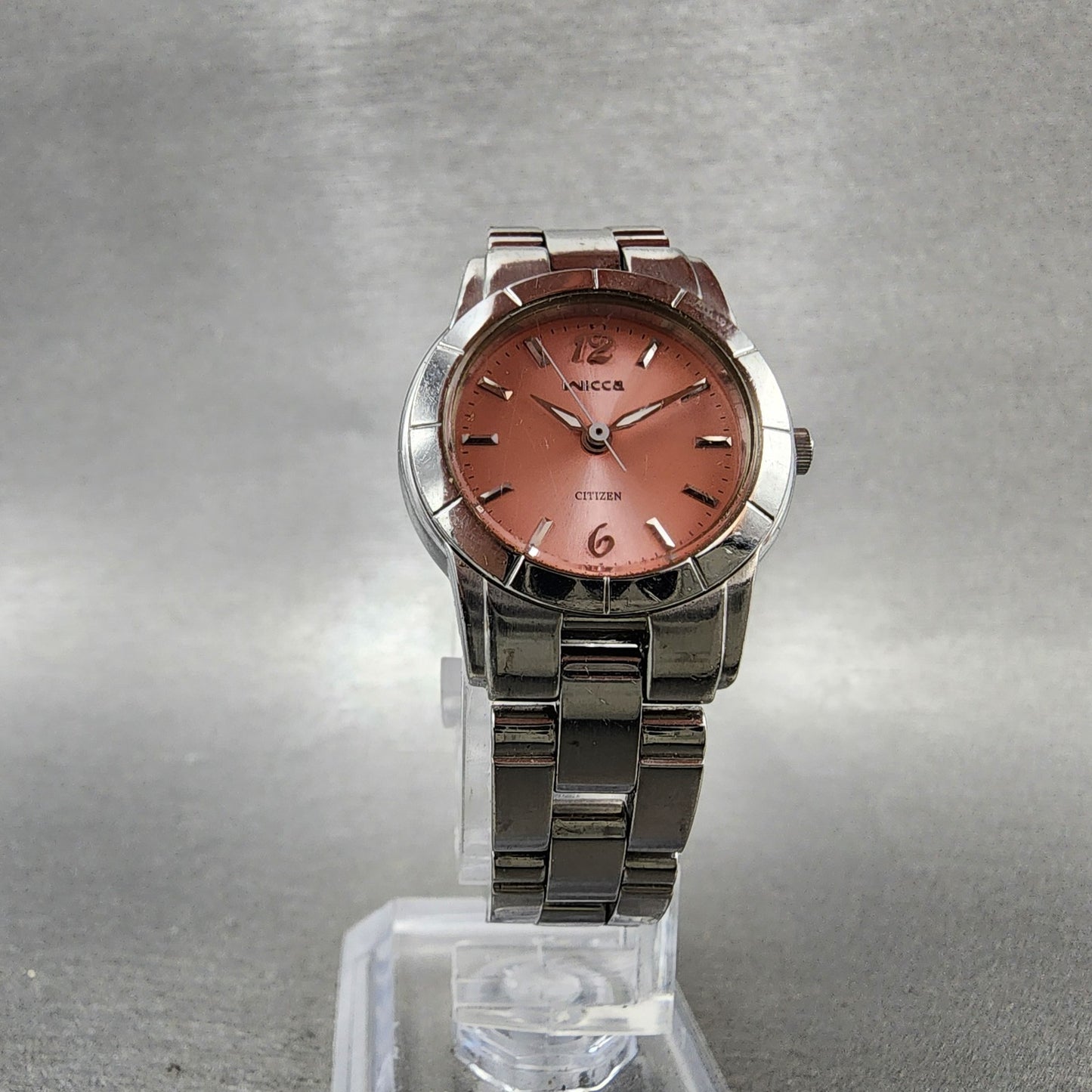 Citizen Wicca Watch Women 24mm Pink Dial Silver Tone 1032S004951 New Battery5