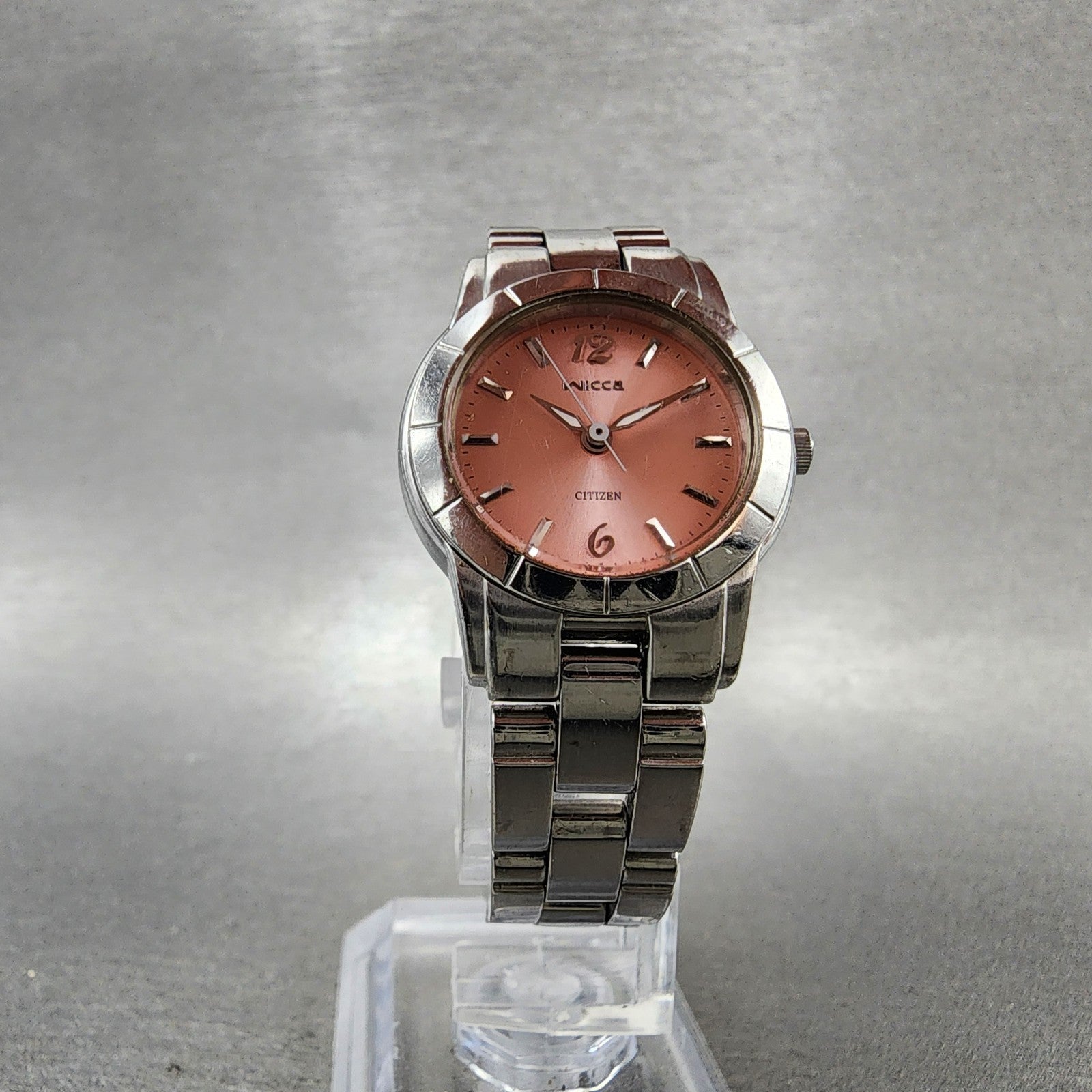 Citizen Wicca Watch Women 24mm Pink Dial Silver Tone 1032S004951 New Battery5