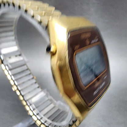 VTG Citizen CQ Digital Watch Men 36mm Alarm Chrono Gold Tone 4097653 New Batt3