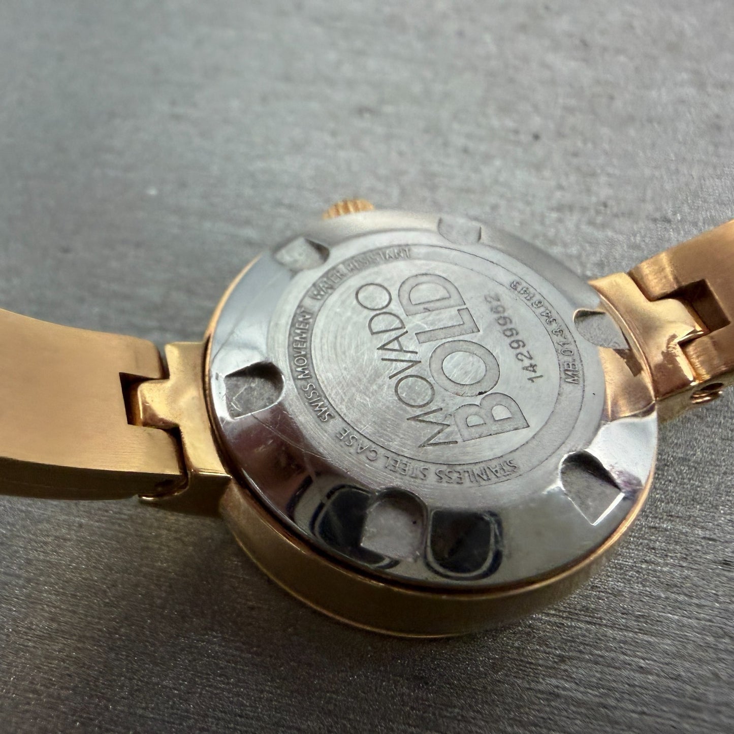 Movado Bold Bangle Watch Women 25mm Rose Dial Rose Gold Round 3600202 New Batt9