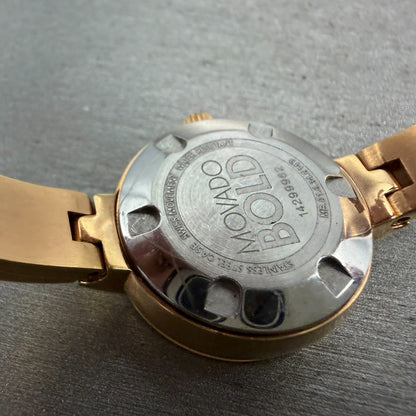 Movado Bold Bangle Watch Women 25mm Rose Dial Rose Gold Round 3600202 New Batt9