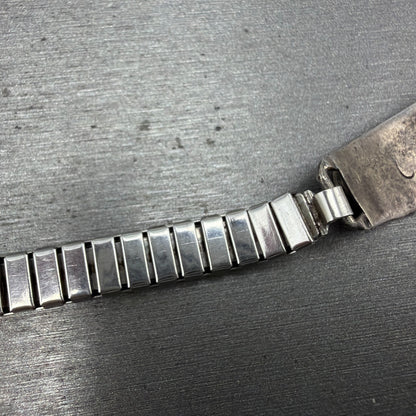 Navjo Sterling Silver Watch Band Tips Black Stones Inserts 10mm Vintage Ladies7