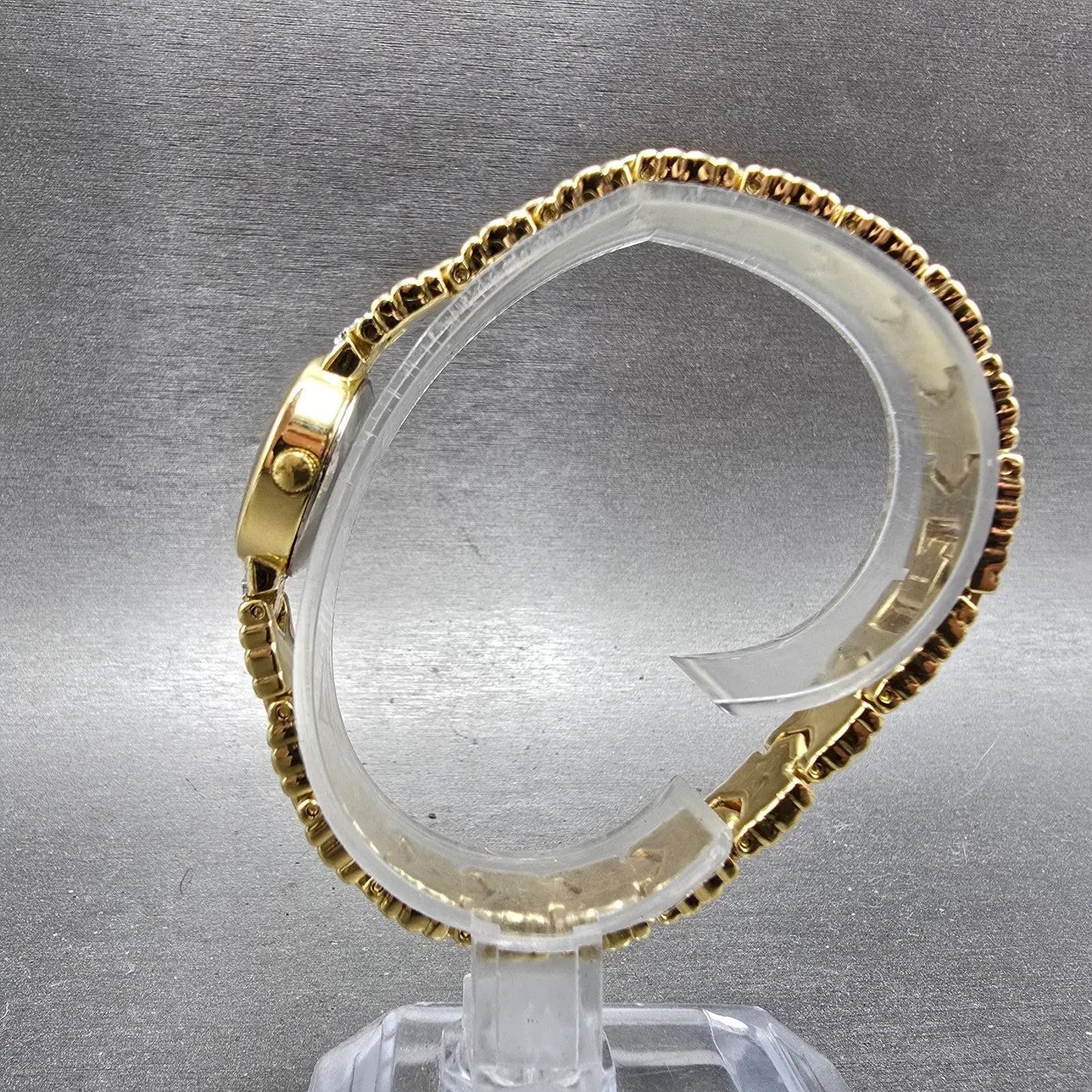 Elgin Watch Women 19mm MOP Dial Gold Tone Round EL764-017 New Battery6