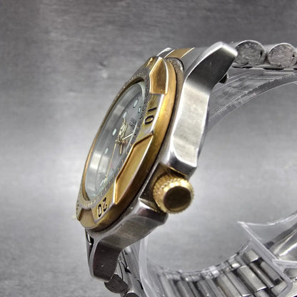 Sunlord Dive Watch Men 35mm Silver Dial Two Tone Round New Battery Vintage2