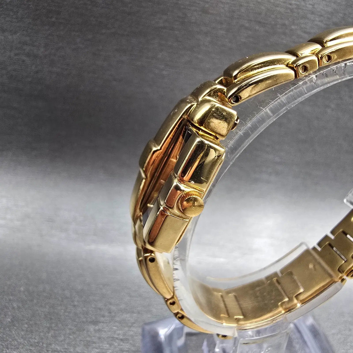 Citizen Elegance Watch Women 15mm Black Dial Gold Hideaway VTG New Battery3