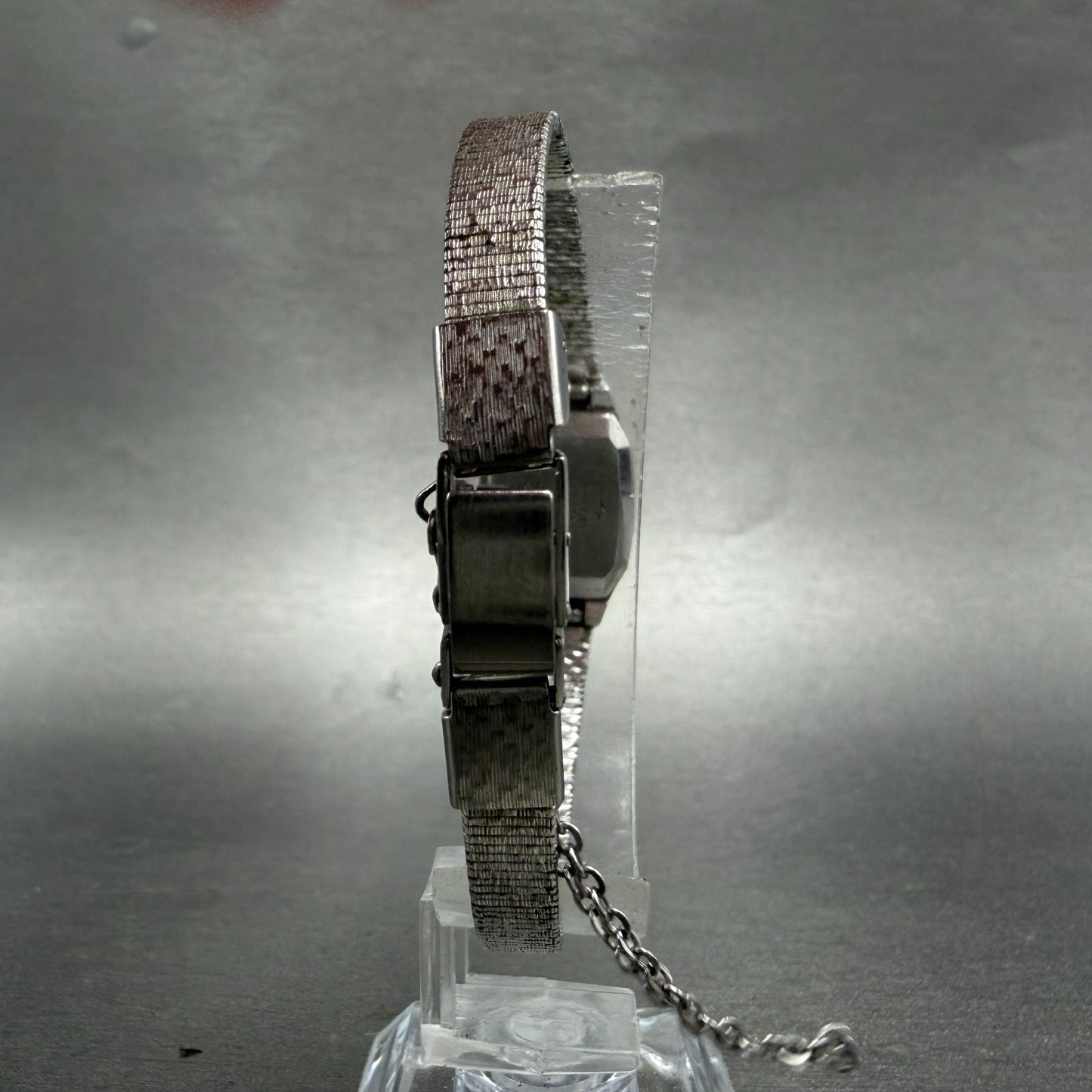 Seiko Tank Watch Women 17mm Silver Dial Silver Tone Manual 17-3280 Runs Vintage7