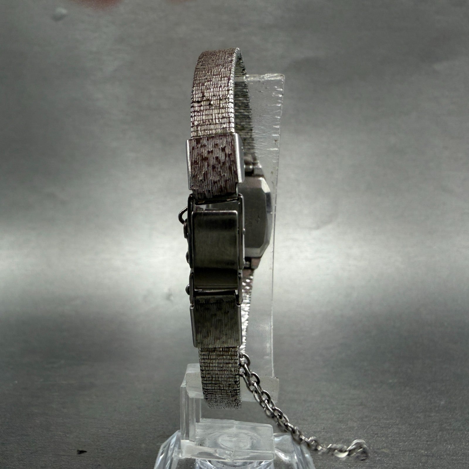 Seiko Tank Watch Women 17mm Silver Dial Silver Tone Manual 17-3280 Runs Vintage7