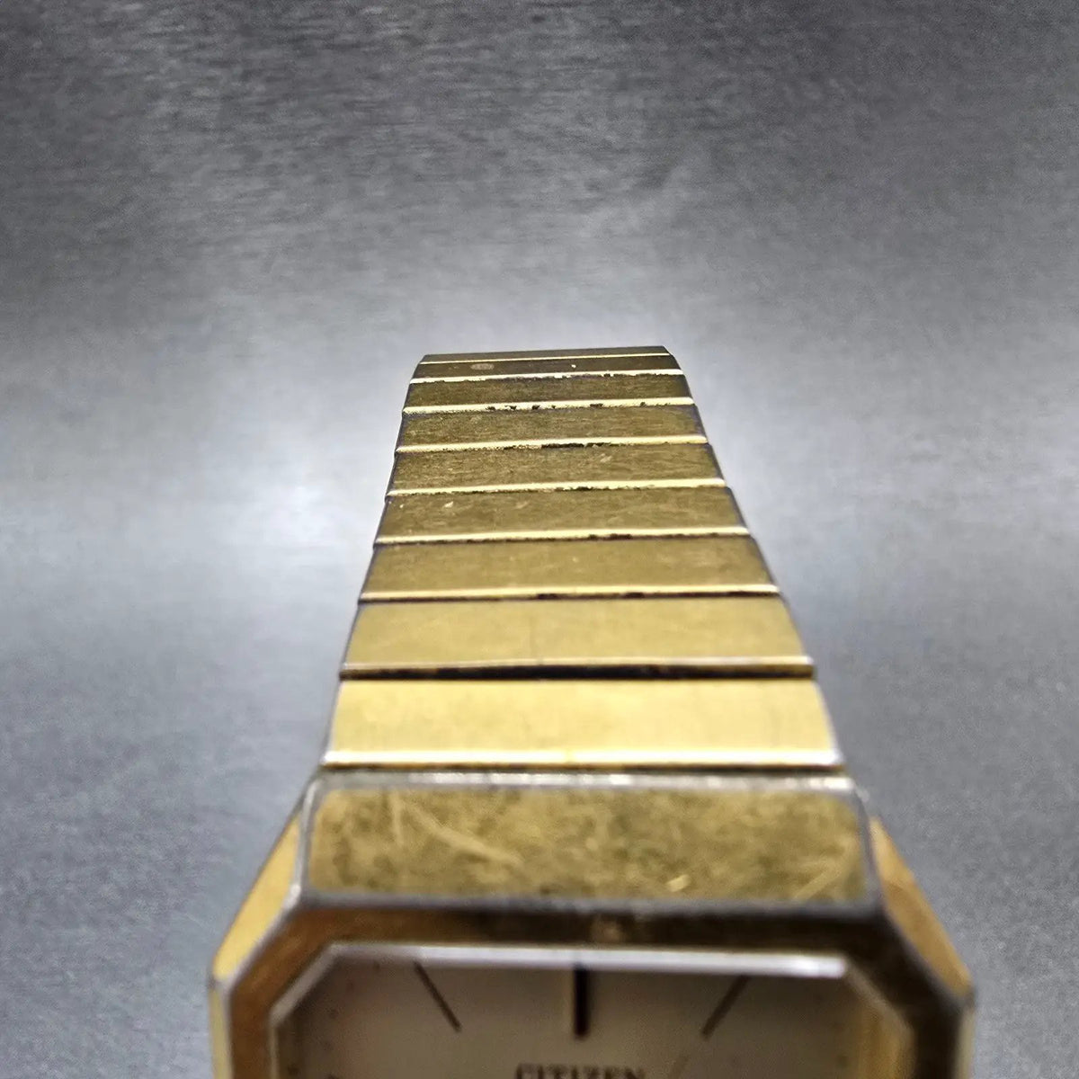 Citizen CQ Watch Men 26mm Champagne Dial Gold Tone Octagon 4031-893484 PARTS5