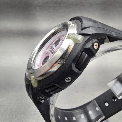 Casio Baby-G BG-191 Watch Women 40mm Pink Dial Black Chrono Alarm New Battery2