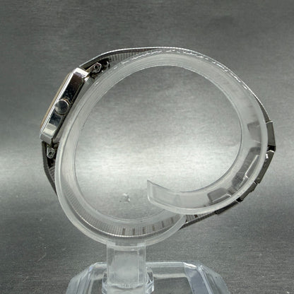 Seiko Watch Women 13mm Silver Dial Silver Tone Rectangle 1320-5779 New Battery76