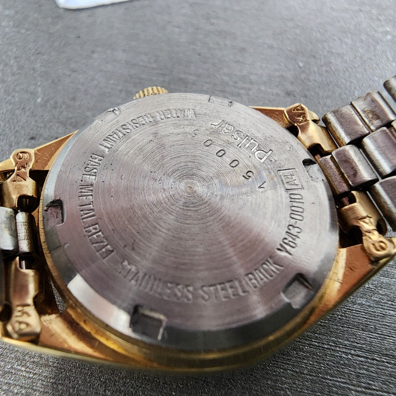 Pulsar President Watch Women 24mm Gold Dial Gold Tone Daydate Round New Batt NOS11