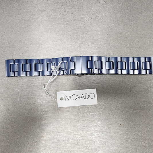 Movado Bold Blue Ceramic Watch Band 18mm Womens Watch Bracelet Butterfly Clasp0
