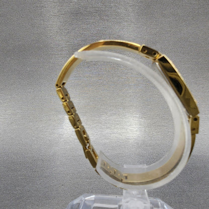 Citizen EcoDrive Tank Watch Women 14mm White Dial Gold Tone G620S028850 Runs8