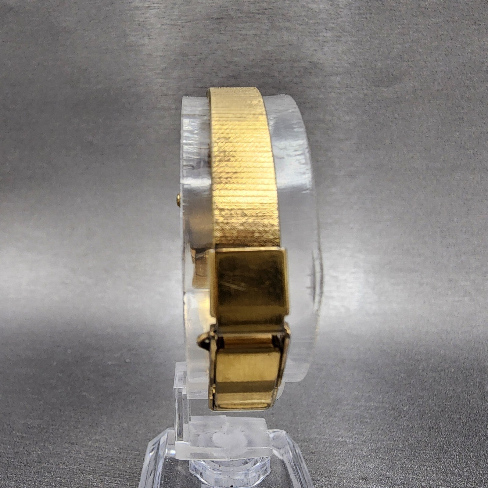 VTG Seiko Watch Women 17mm Champagne Dial Gold Tone Rectangle 54215029 New Batt7