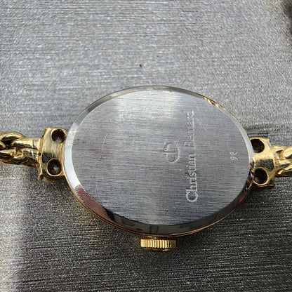 Christian Bernard Watch Women 16mm Cream Dial Gold Tone Oval READ!!! New Batt9