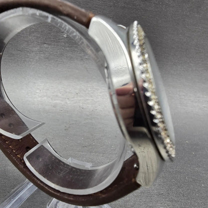 Fossil Watch Women 38mm Silver Dial Silver Tone Daydate ES-3001 New Battery3