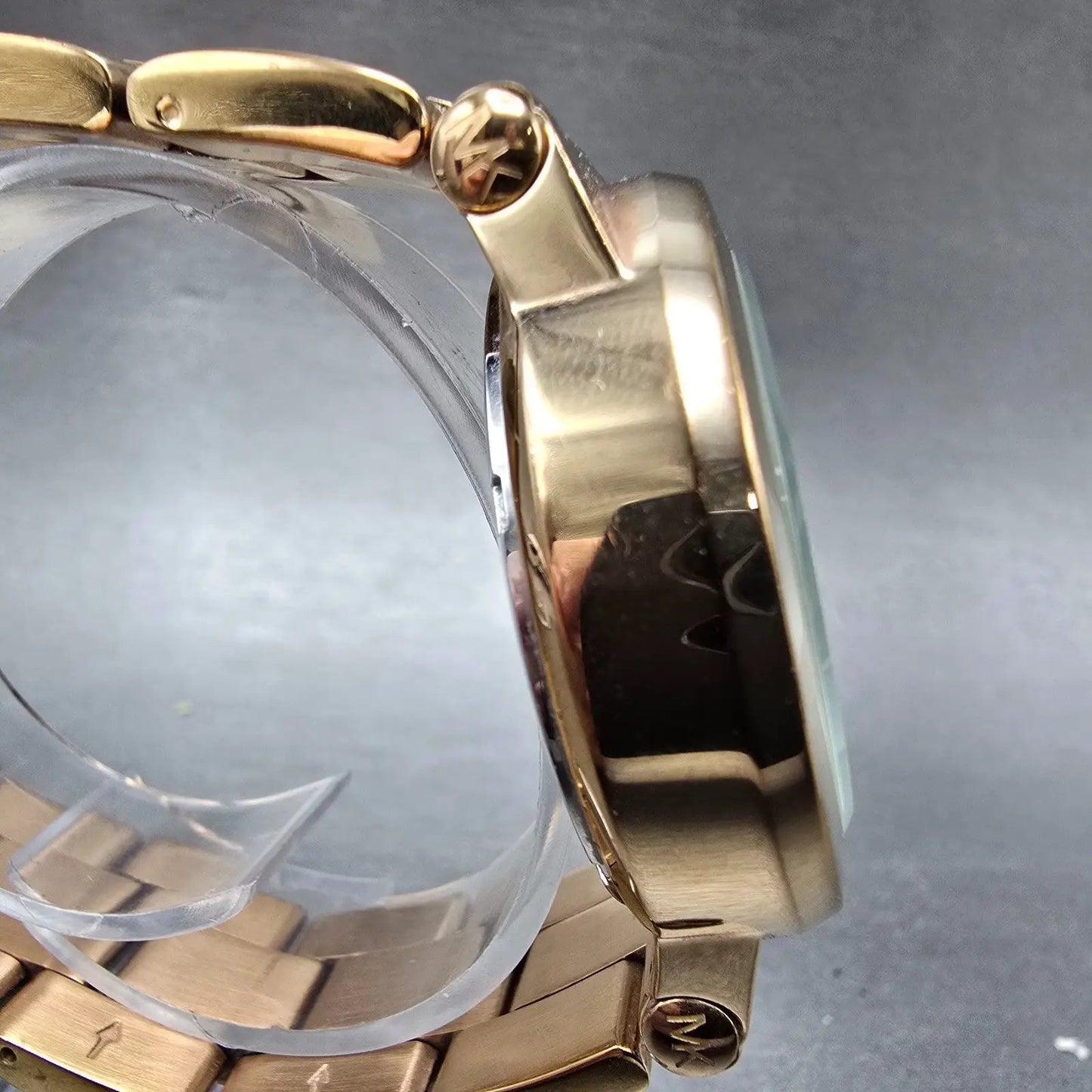 Michael Kors Chronograph Watch Women 38mm White Dial Rose Gold Tone New Battery4