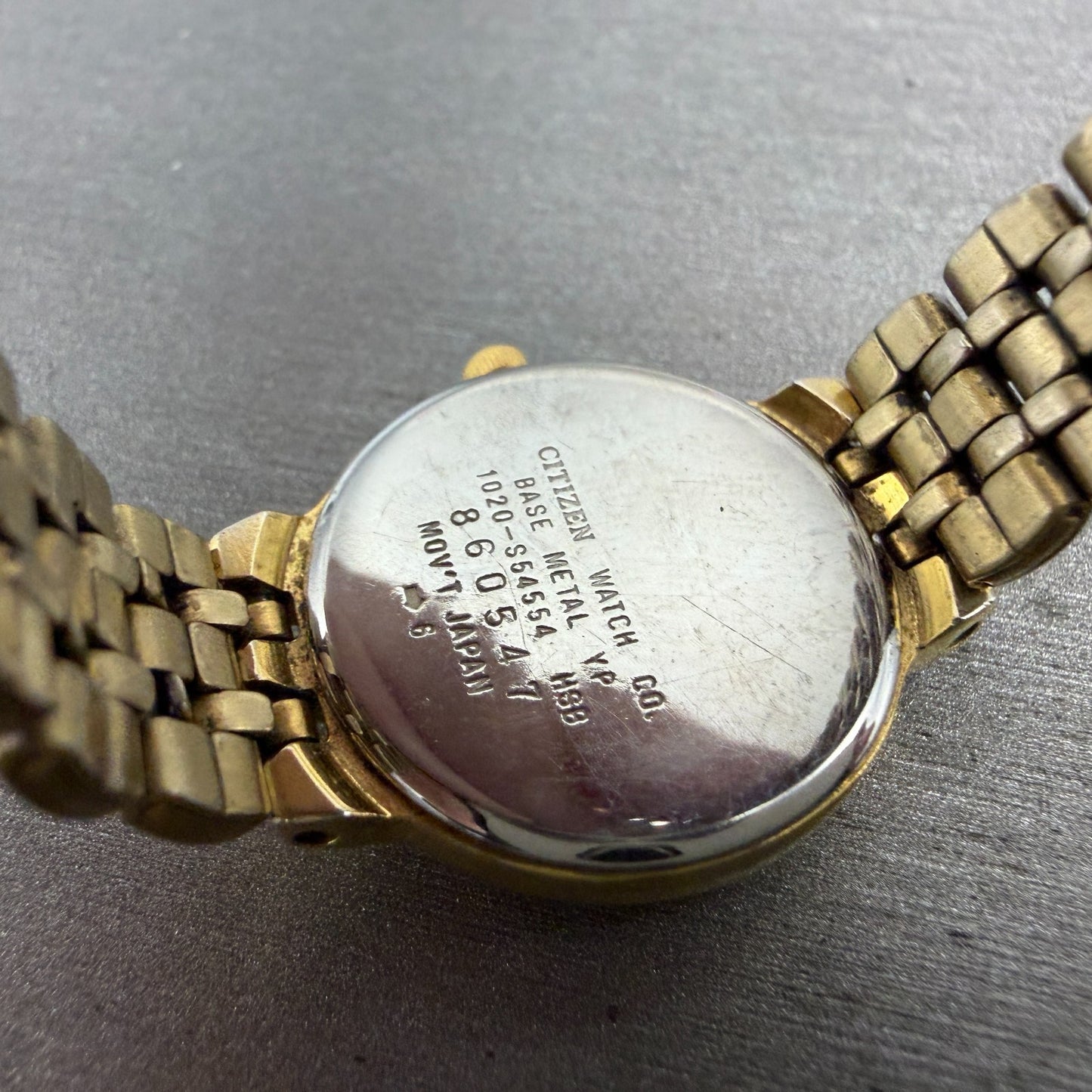Citizen Watch Women 22mm Black Dial Gold Tone Round 1020-S54554 New Battery9