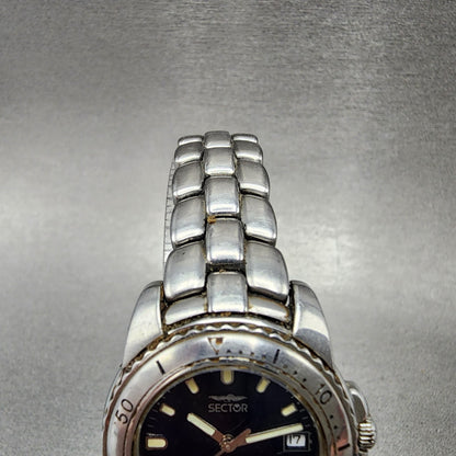 Sector ADV 5500 Dive Watch Women 29mm Blue Dial Steel Date Round New Battery4