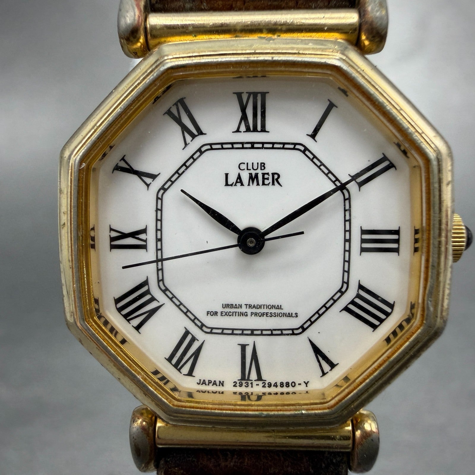 Citizen Club Lamer Watch Women 23mm White Dial Gold Tone Octagon New Battery VTG1