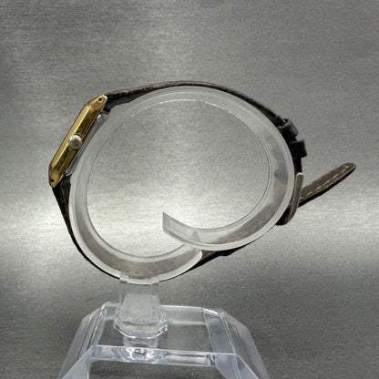 Seiko Tank Watch Women 18mm Champagne Dial Gold Tone Rectangle V401-5670 New Bat6