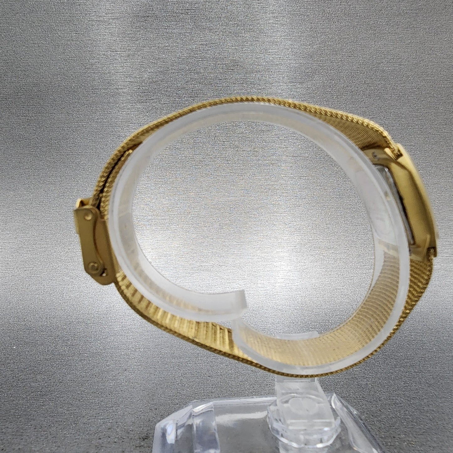 Skagen Tank Watch Women 22mm Champagne Dial Gold Tone Rectangle New Battery8