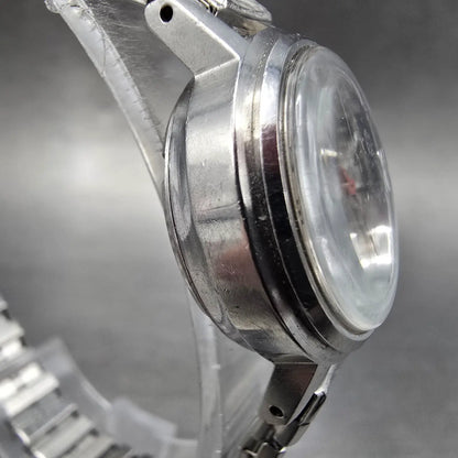 Seiko Automatic Watch Women 24mm Silver Dial Silver Tone Date 2205-0599 PARTS JP4